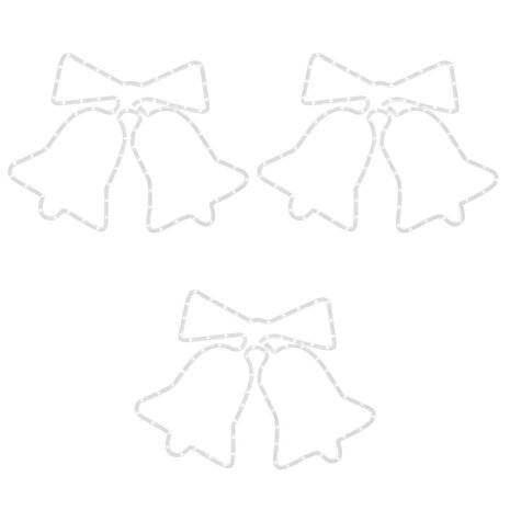 Kerstfiguren klokken met 72 LED&apos;s 3 st 50x56 cm 3