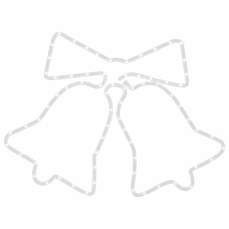 Kerstfiguur klokken met 72 LED&apos;s 50x56 cm 5