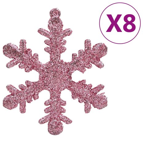 111-delige Kerstballenset polystyreen roze 9