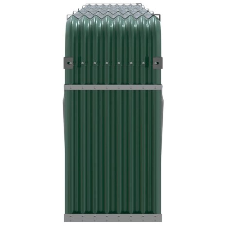 Haardhoutopslag 300x45x100 cm gegalvaniseerd staal groen 5