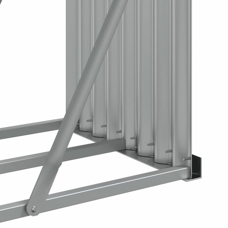 Haardhoutopslag 300x45x100 cm gegalvaniseerd staal groen 8
