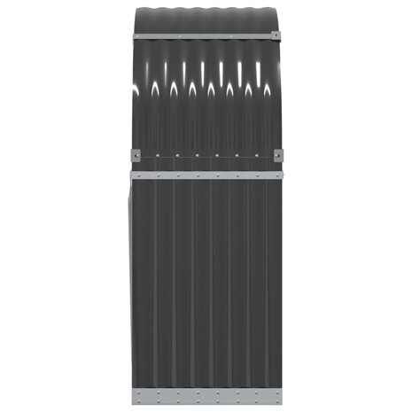 Haardhoutopslag 80x45x120 cm gegalvaniseerd staal antraciet 5