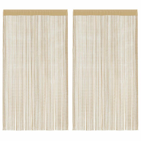 Draadgordijnen 100x250 cm beige 2 st 1