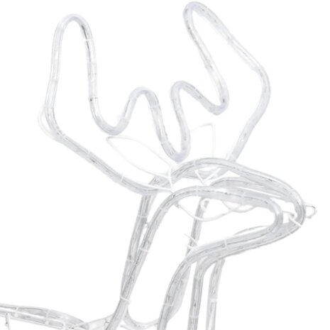 Kerstfiguur rendier 2 st 76x42x87 cm koudwit 4