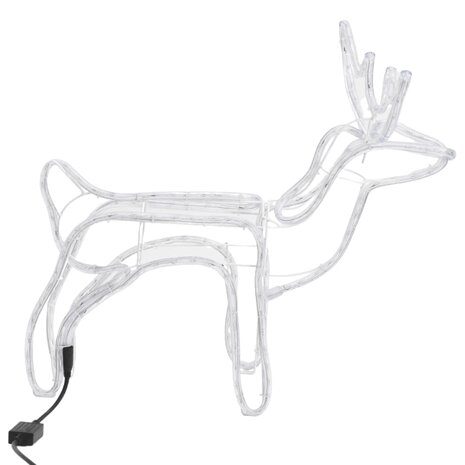 Kerstfiguur rendier 2 st 60x30x60 cm koudwit 4