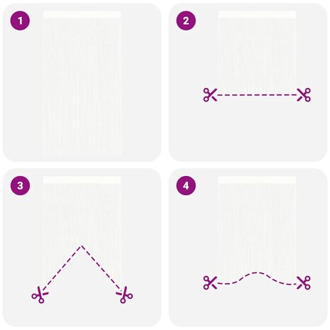 Draadgordijnen 2 st 100x250 cm wit 6