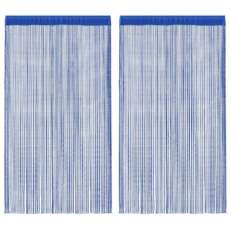 Draadgordijnen 100x250 cm blauw 2 st 1