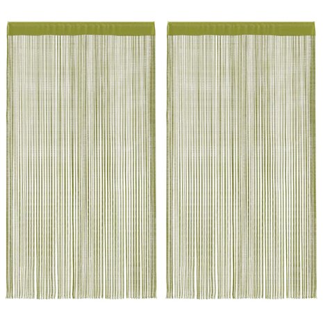 Draadgordijnen 100x250 cm groen 2 st 1