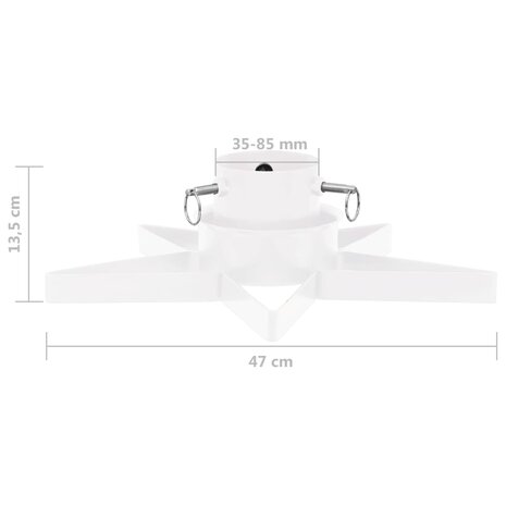 Kerstboomstandaard 47x47x13,5 cm wit 7