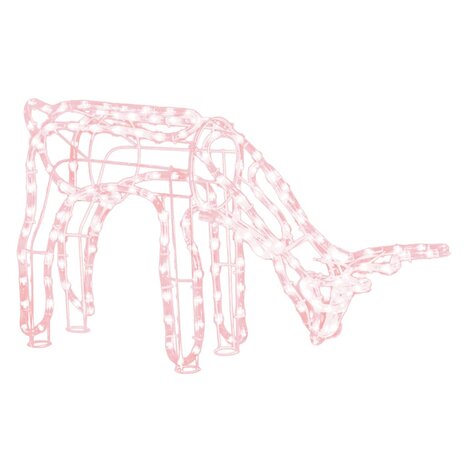 Kerstfiguur rendier warmwit 73x31x45 cm 2