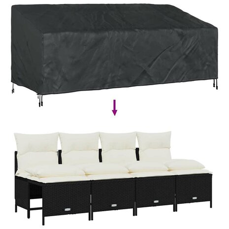 Tuinbankhoes Zwart 200 x 100 x 89 cm 600D oxford stof 9