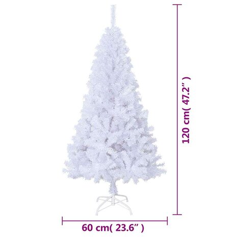 Kunstkerstboom met dikke takken 120 cm PVC wit 7