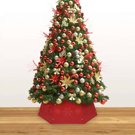 Kerstboomrok Ø68x25 cm rood 3