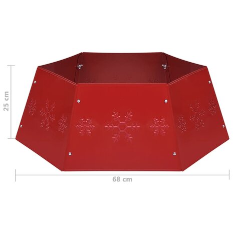 Kerstboomrok Ø68x25 cm rood 7