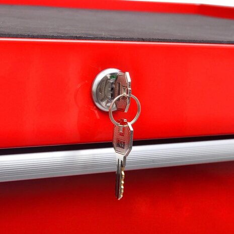 Gereedschapswagen 7 lades rood   6