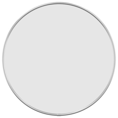 Wandspiegel rond Ø40 cm zilverkleurig 2