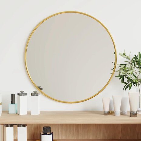 Wandspiegel rond Ø40 cm goudkleurig 1