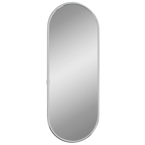 Wandspiegel 40x15 cm ovaal zilverkleurig 3