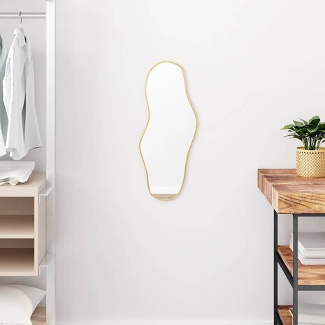 Wandspiegel 60x25 cm goudkleurig 1