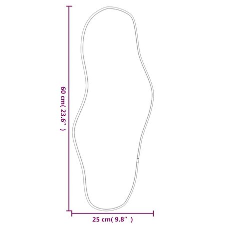 Wandspiegel 60x25 cm goudkleurig 6