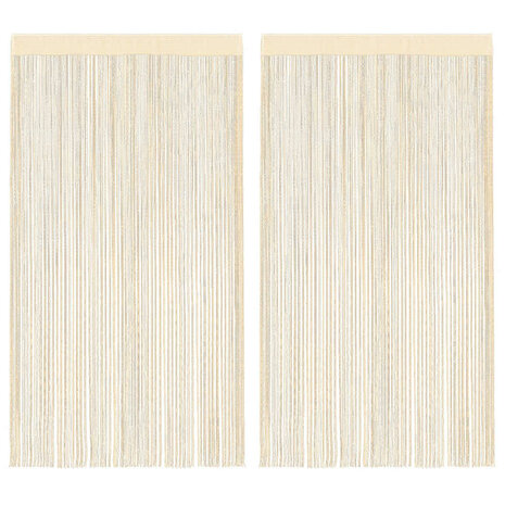 Draadgordijnen 140x250 cm crème 2 st 1
