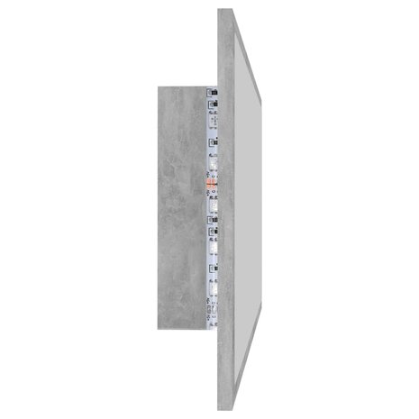 Badkamerspiegel LED 90x8,5x37 cm acryl betongrijs 5