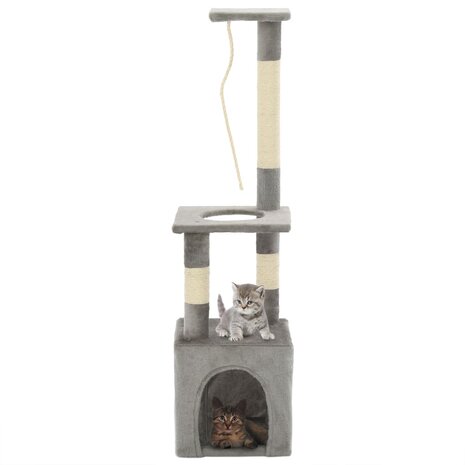 Kattenkrabpaal met sisal krabpalen 109 cm grijs 1
