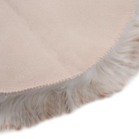 Vloerkleed 60x90 cm kunstschapenvacht gemêleerd bruin 3