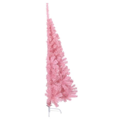 Kunstkerstboom met standaard half 150 cm PVC roze 4