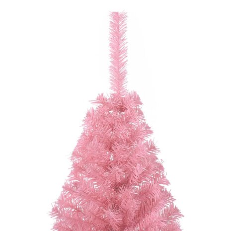 Kunstkerstboom met standaard half 150 cm PVC roze 5