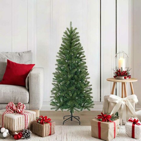 Kunstkerstboom met standaard Groen 120 cm PVC, PE en staal 1