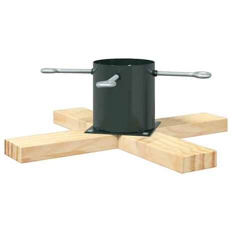 Kerstboomstandaard Groen 50 x 50 x 16 cm Massief grenenhout 2