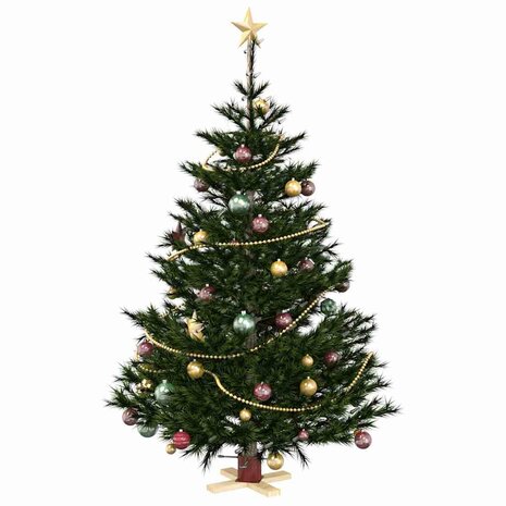Kerstboomstandaard 1.73 Rood 50 x 50 x 16 cm Massief grenenhout 3