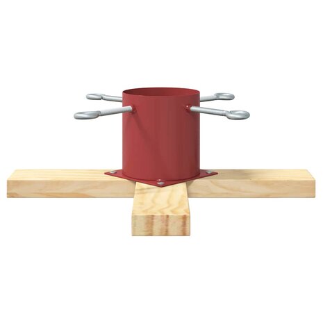 Kerstboomstandaard 1.73 Rood 50 x 50 x 16 cm Massief grenenhout 5