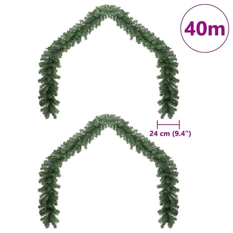 Kerstkrans 2 pcs Groen 20 m PVC 6