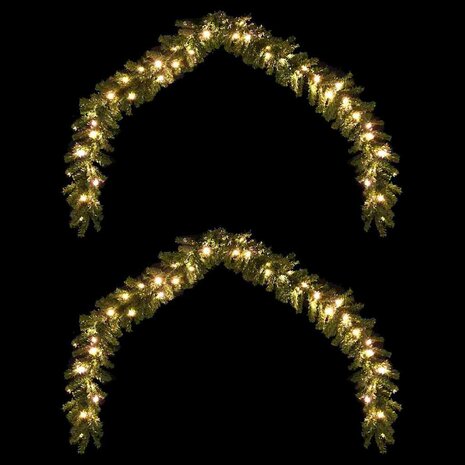 Kerstkrans met 600 LED 2 pcs Groen PVC 3