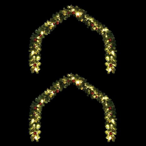 Kerstkrans met 600 LED 2 pcs Groen PVC 2