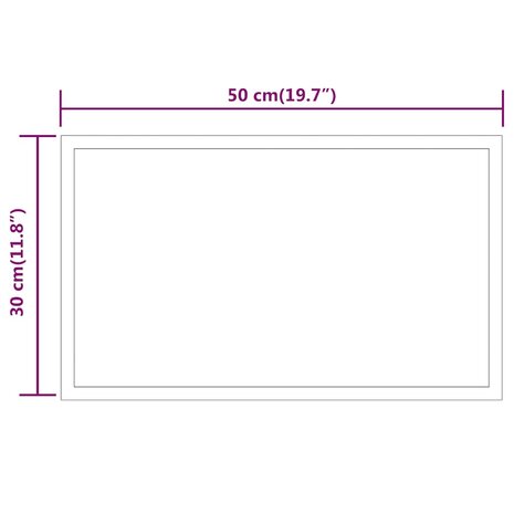 Badkamerspiegel LED 50x30 cm 5