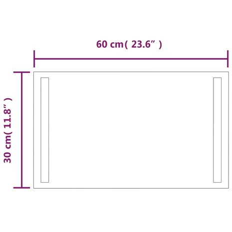 Badkamerspiegel LED 30x60 cm 5