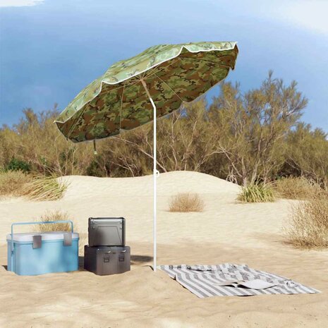 Strandparasol Groen 206 x 206 x 212 cm Polyester en Metaal 3