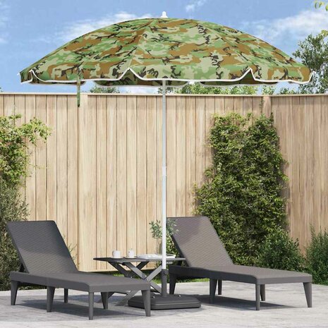 Strandparasol Groen 263 x 263 x 272 cm Polyester en Metaal 1
