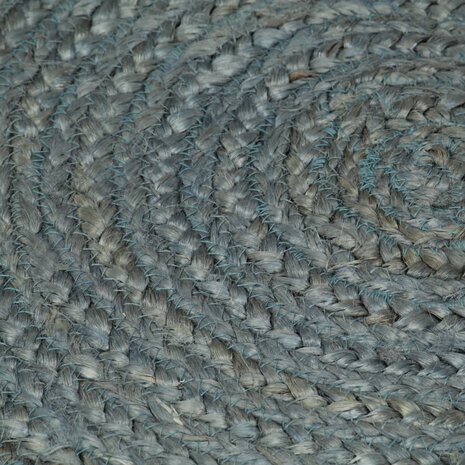 Vloerkleed handgemaakt rond 180 cm jute olijfgroen 4