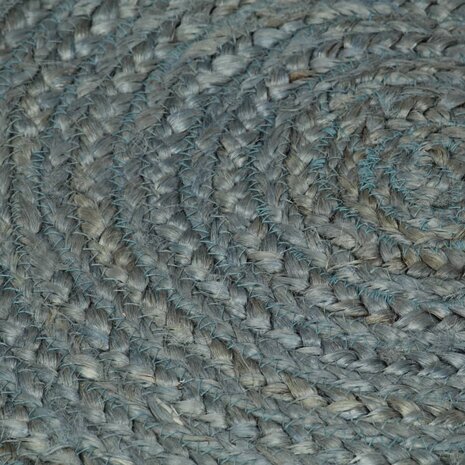 Vloerkleed handgemaakt rond 210 cm jute olijfgroen 4