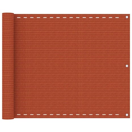 Balkonscherm 75x500 cm HDPE oranje 1
