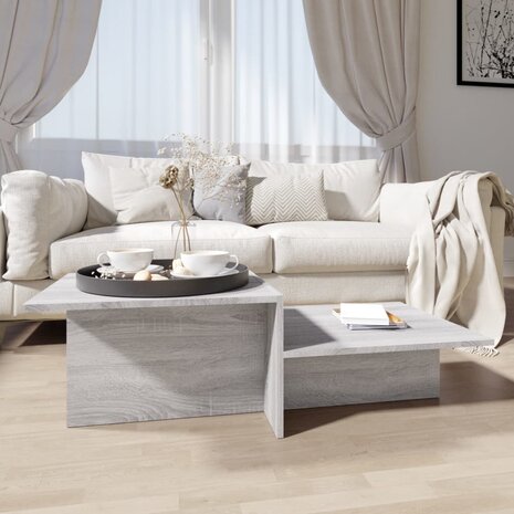 Salontafel 111,5x50x33 cm bewerkt hout grijs sonoma eikenkleur 1