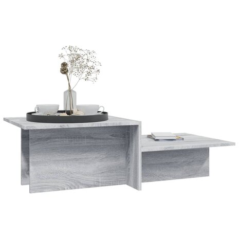 Salontafel 111,5x50x33 cm bewerkt hout grijs sonoma eikenkleur 4