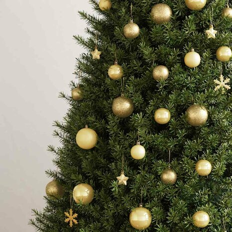 111-delige Kerstballenset polystyreen goudkleurig 3