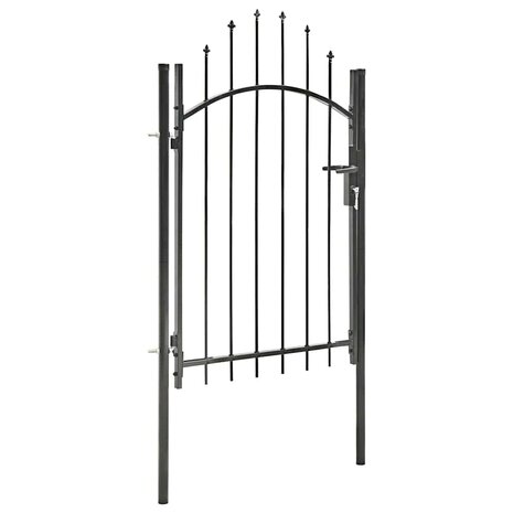 Poort 1x2 m staal zwart 1