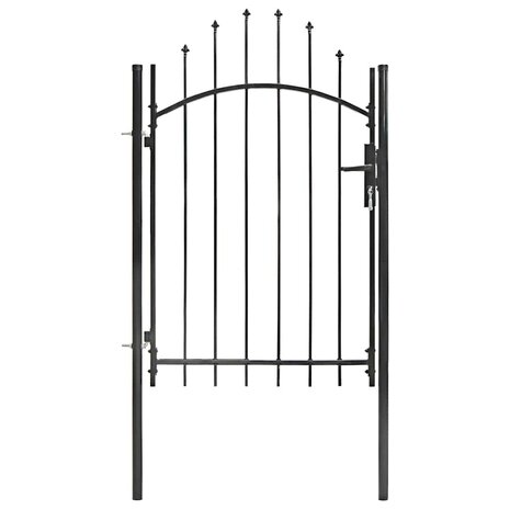 Poort 1x2 m staal zwart 2