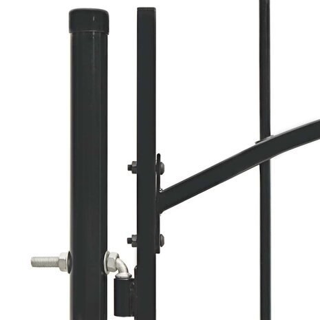 Poort 1x2 m staal zwart 4